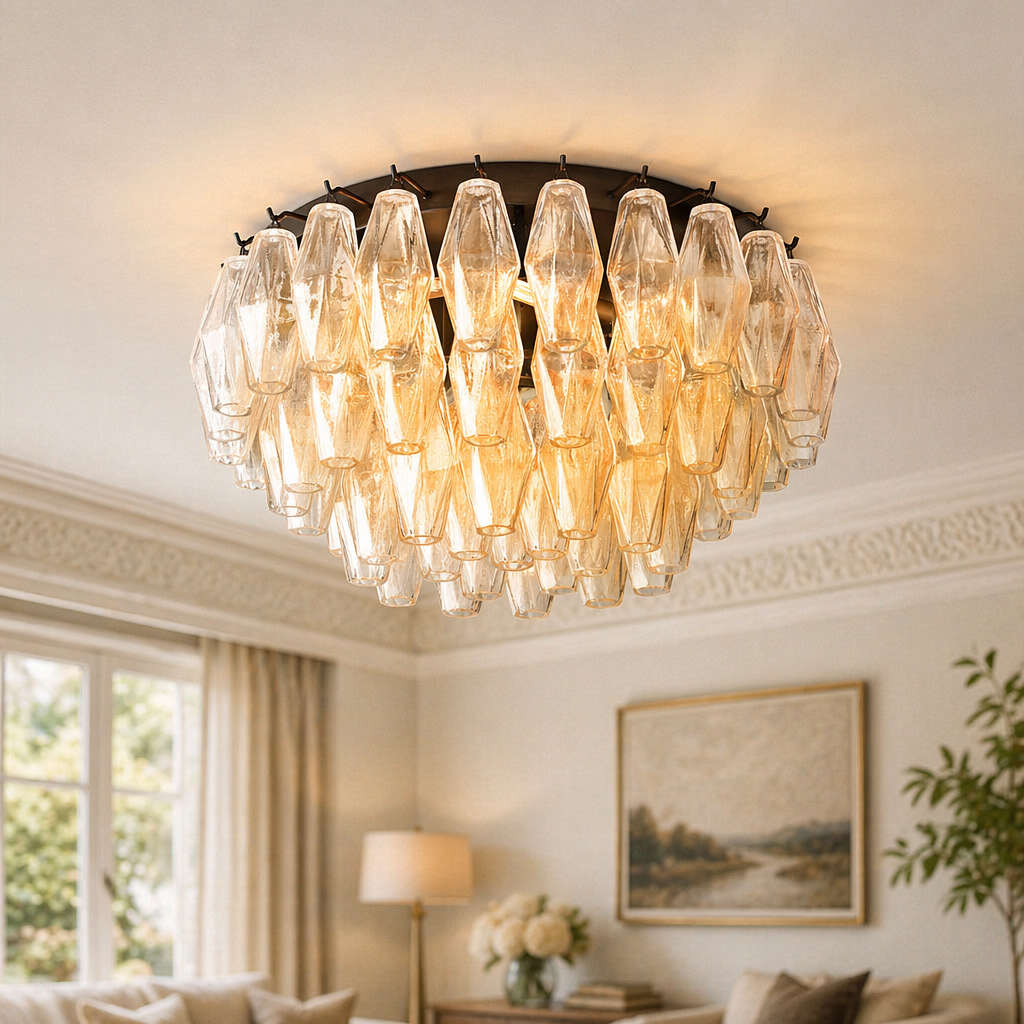 Clear Glass Flushmount