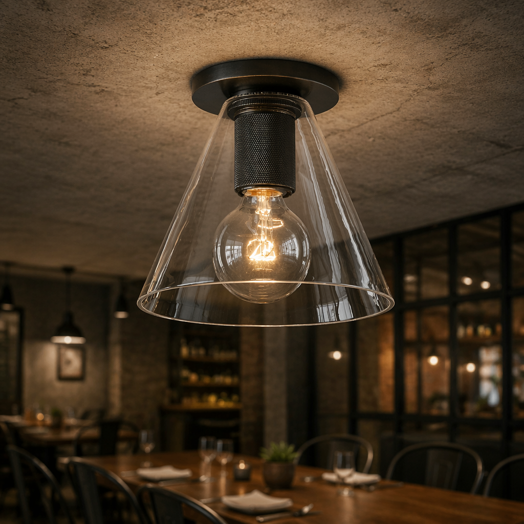 Funnel Shade Flushmount