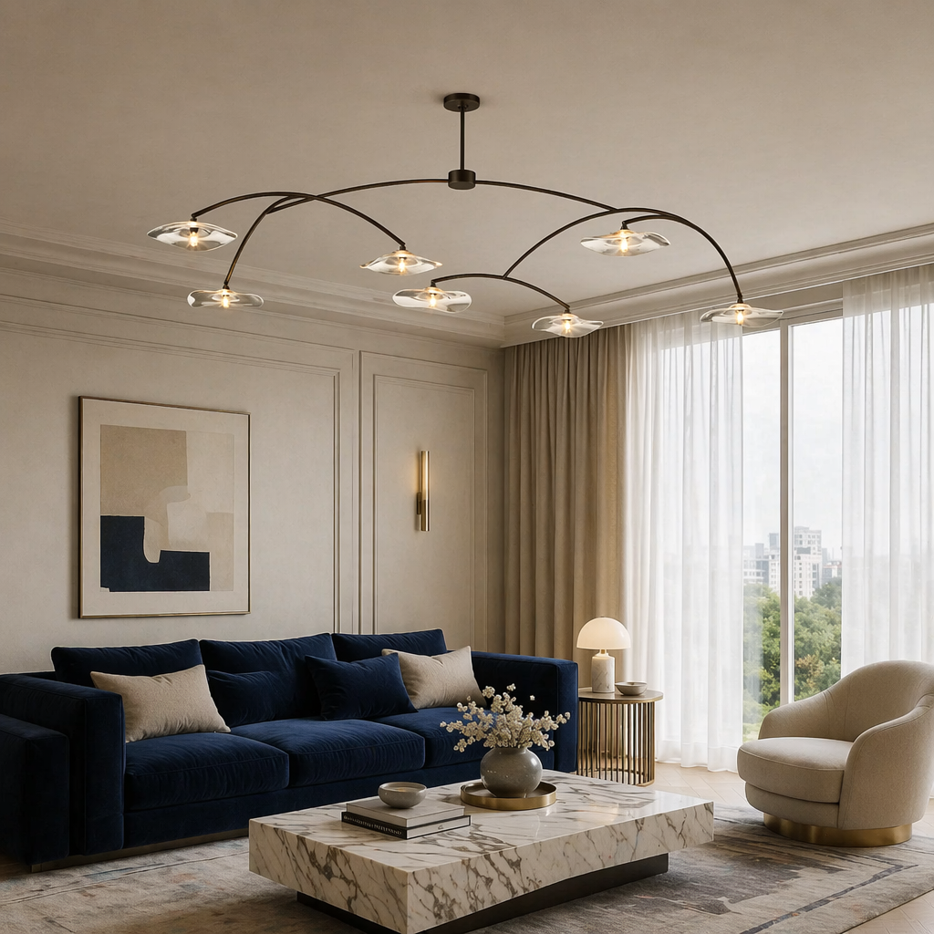 Lily Clear Glass Round Chandelier