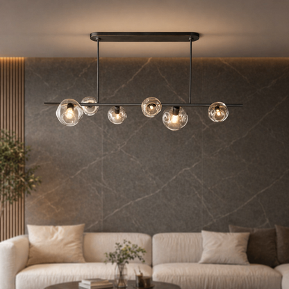 Bubble Clear Glass Linear Chandelier