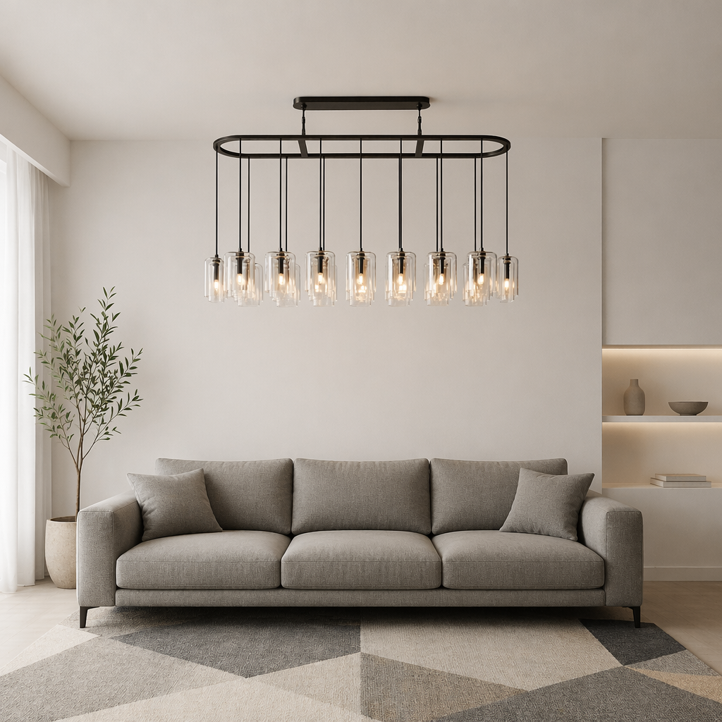 Lacour Clear Glass Linear Chandelier