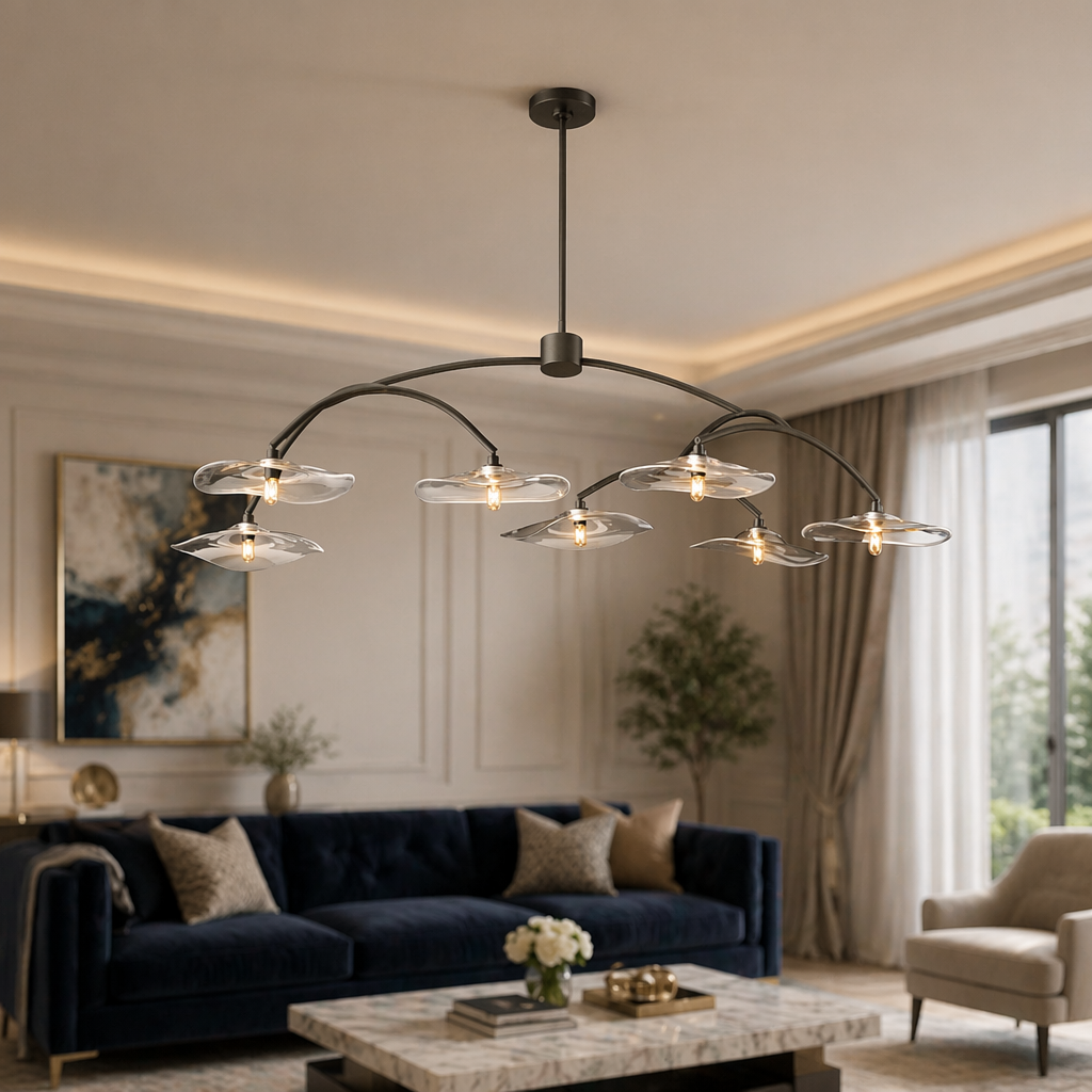 Lily Clear Glass Round Chandelier