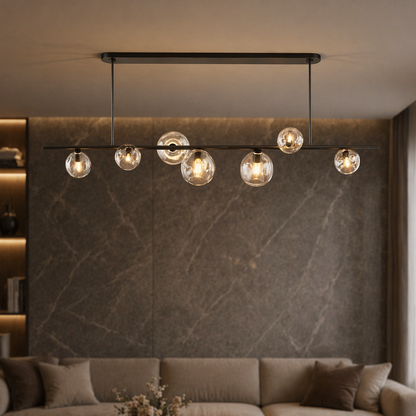Bubble Clear Glass Linear Chandelier