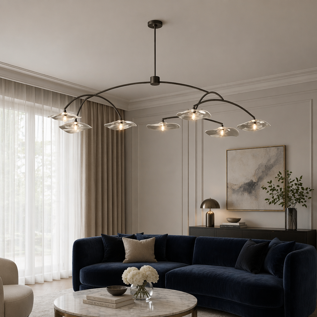 Lily Clear Glass Round Chandelier