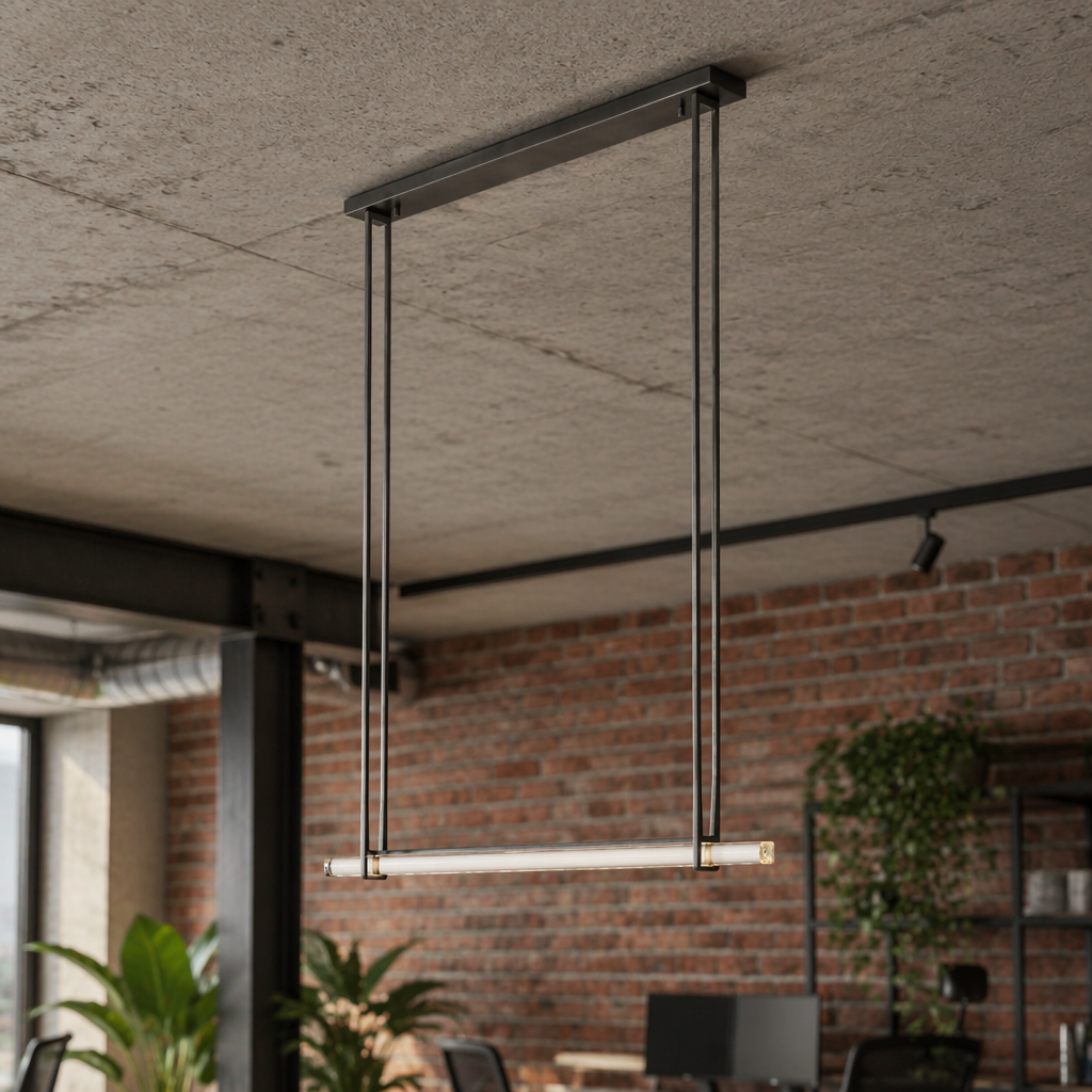 Crystal Single Bar Linear Chandelier