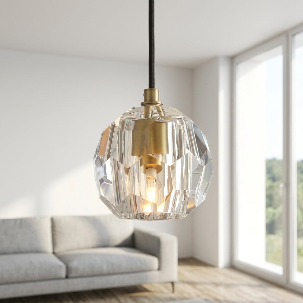 Clear Glass Cord Pendant