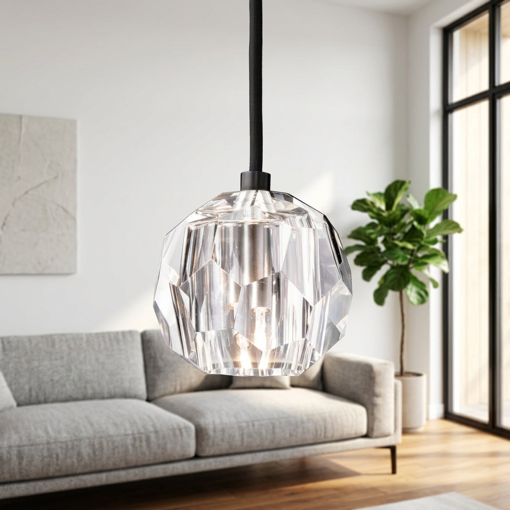 Clear Glass Cord Pendant