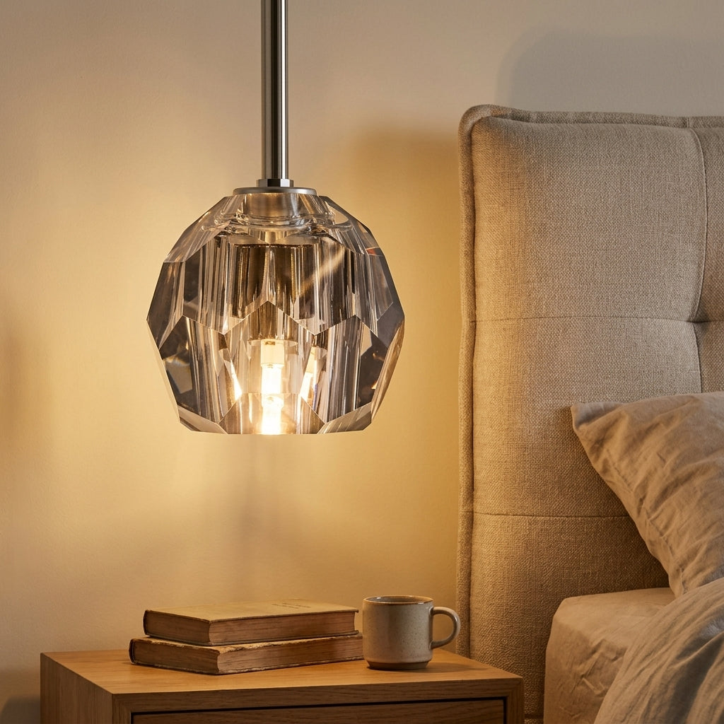 Cristal Smoke Glass Rod Pendant
