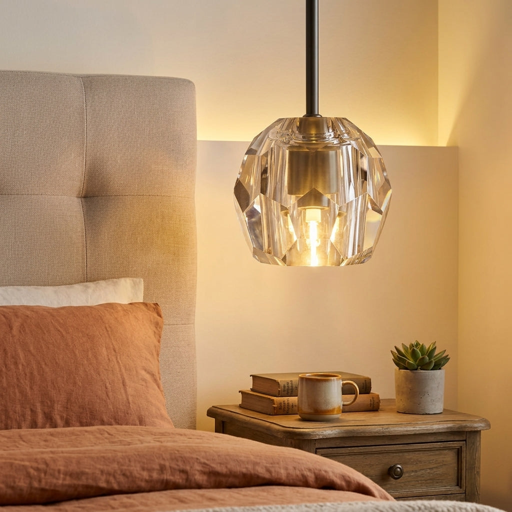 Cristal Smoke Glass Rod Pendant