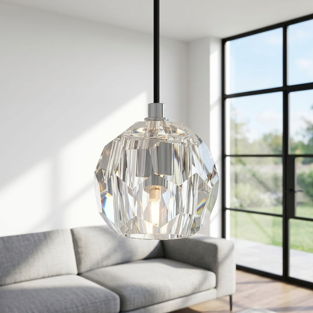 Clear Glass Cord Pendant