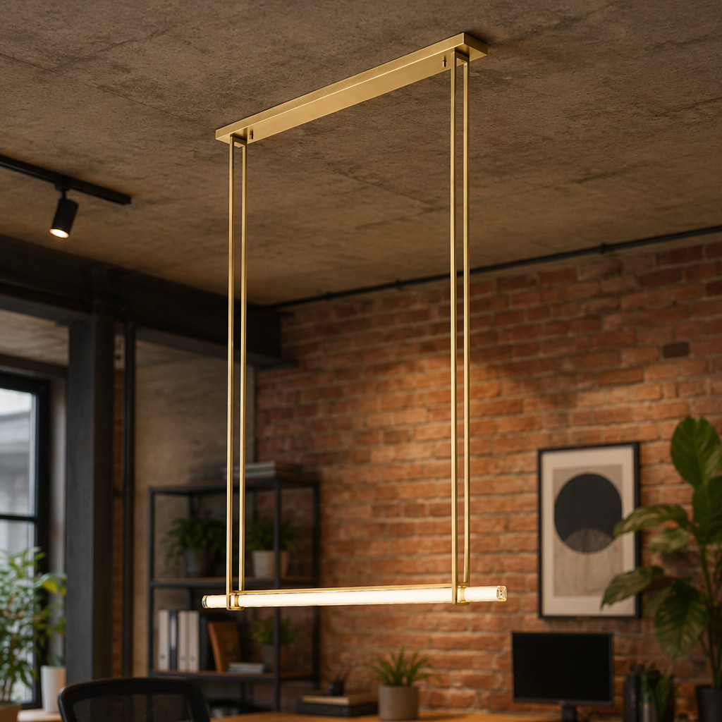 Crystal Single Bar Linear Chandelier