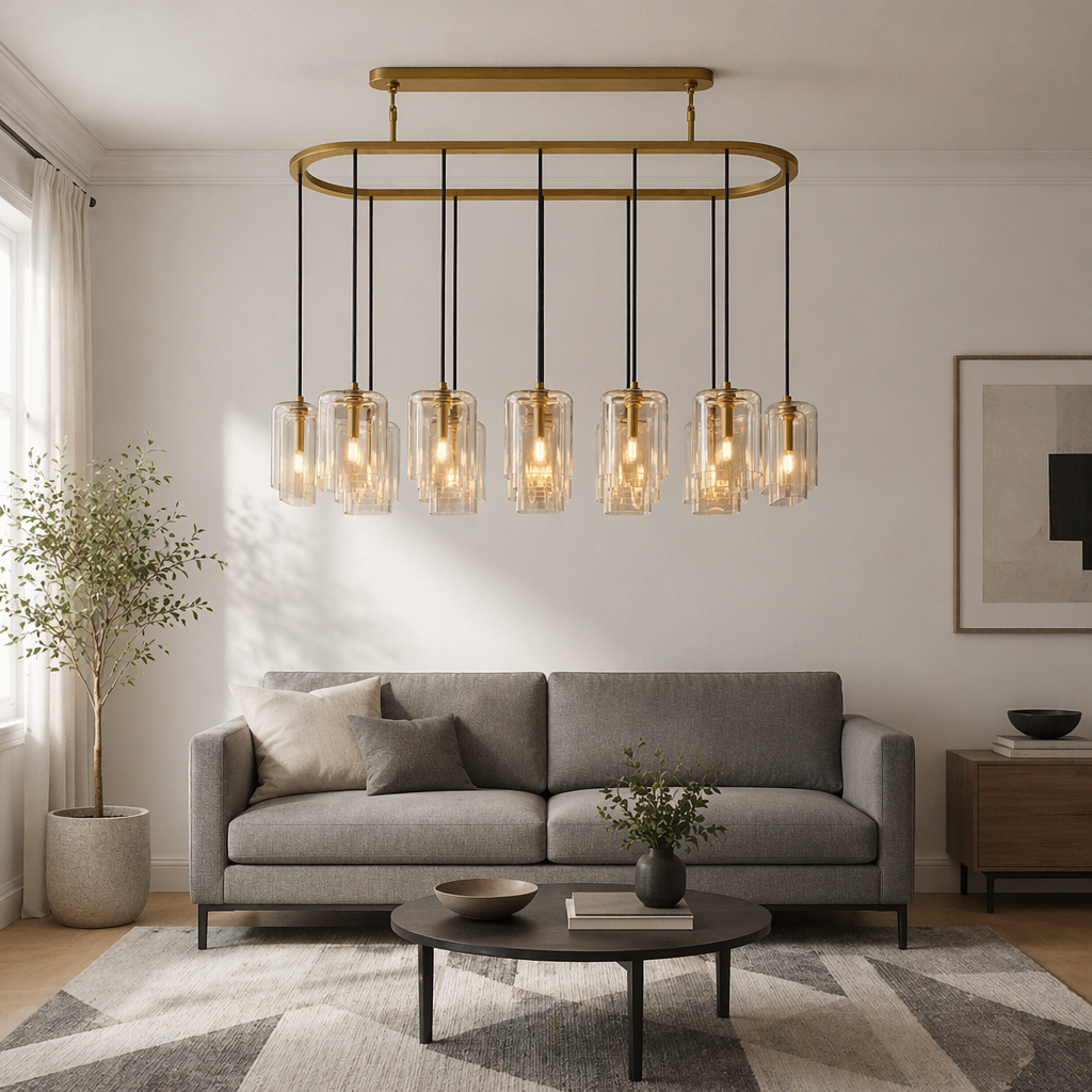 Lacour Clear Glass Linear Chandelier
