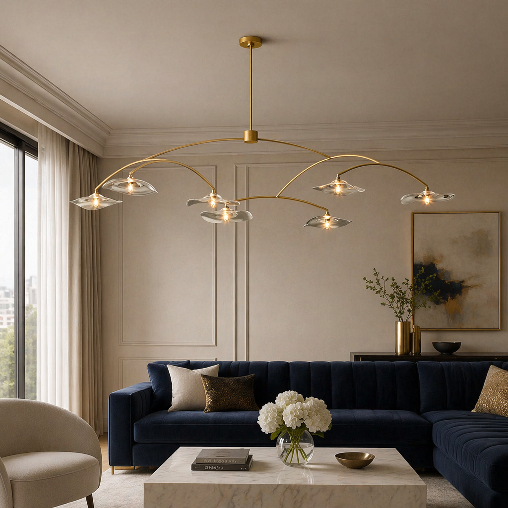 Lily Clear Glass Round Chandelier