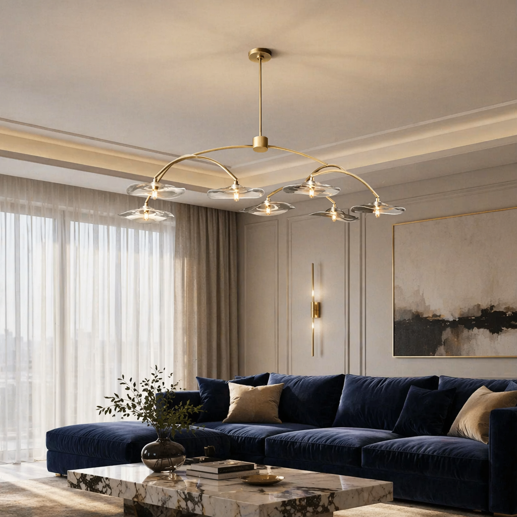Lily Clear Glass Round Chandelier