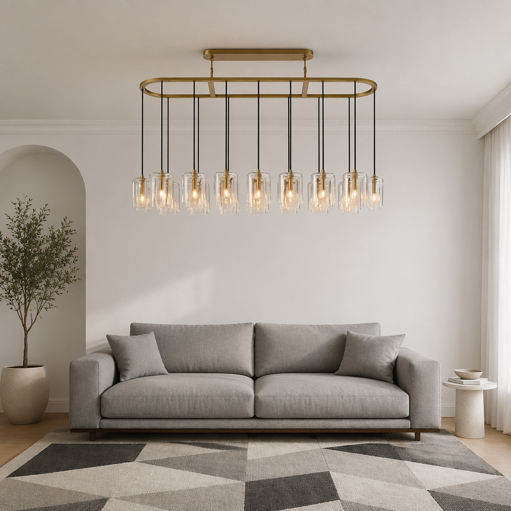 Lacour Clear Glass Linear Chandelier