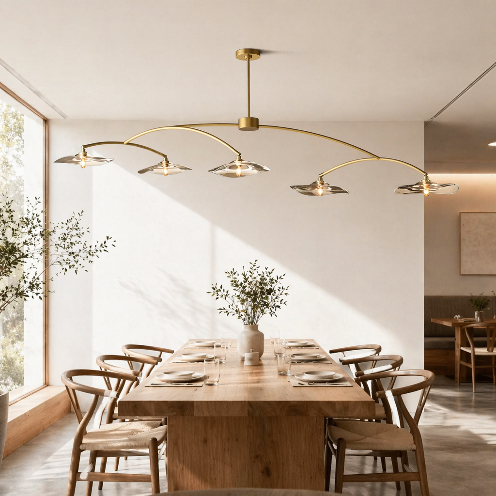 Lily Smoke Glass Linear Chandelier