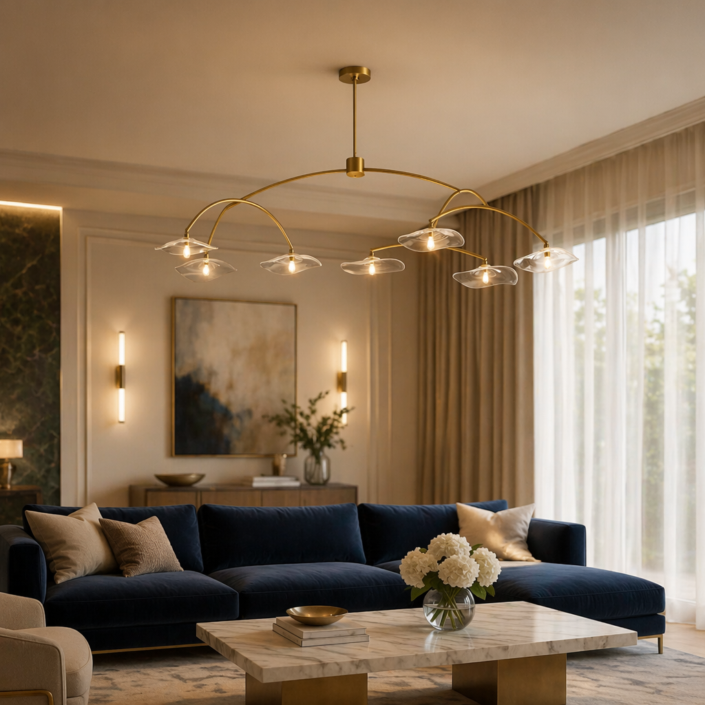 Lily Clear Glass Round Chandelier
