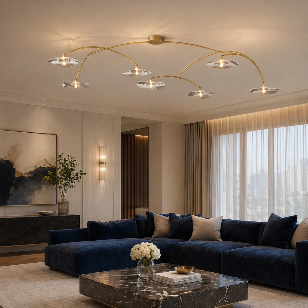 Lily Clear Glass Round Chandelier
