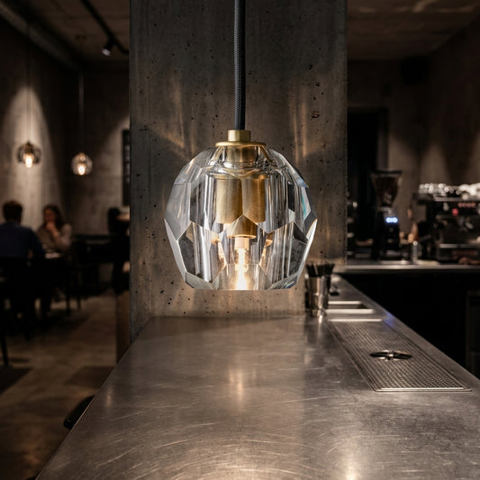 Cristal Smoke Glass Cord Pendant