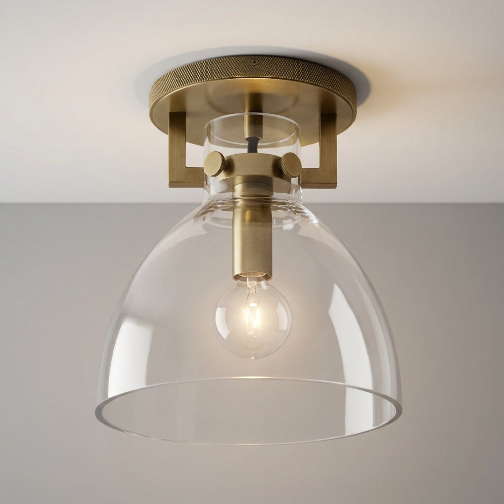 Machinist Glass Cloche Flushmount