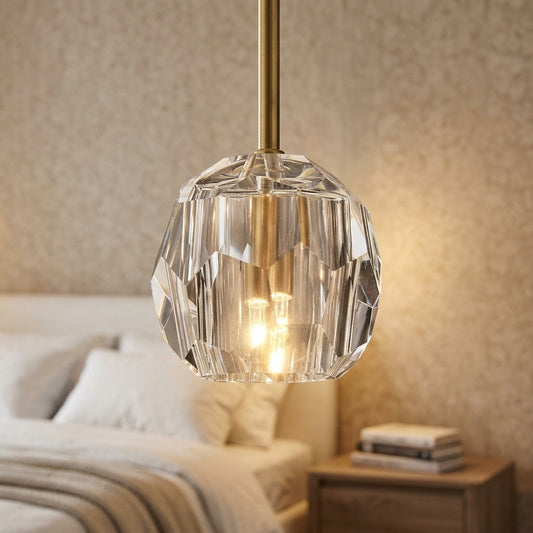 Cristal Clear Glass Rod Pendant
