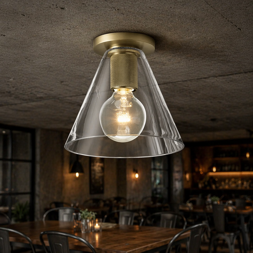 Funnel Shade Flushmount