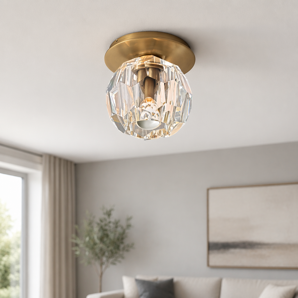 Clear Glass Petite Flushmount