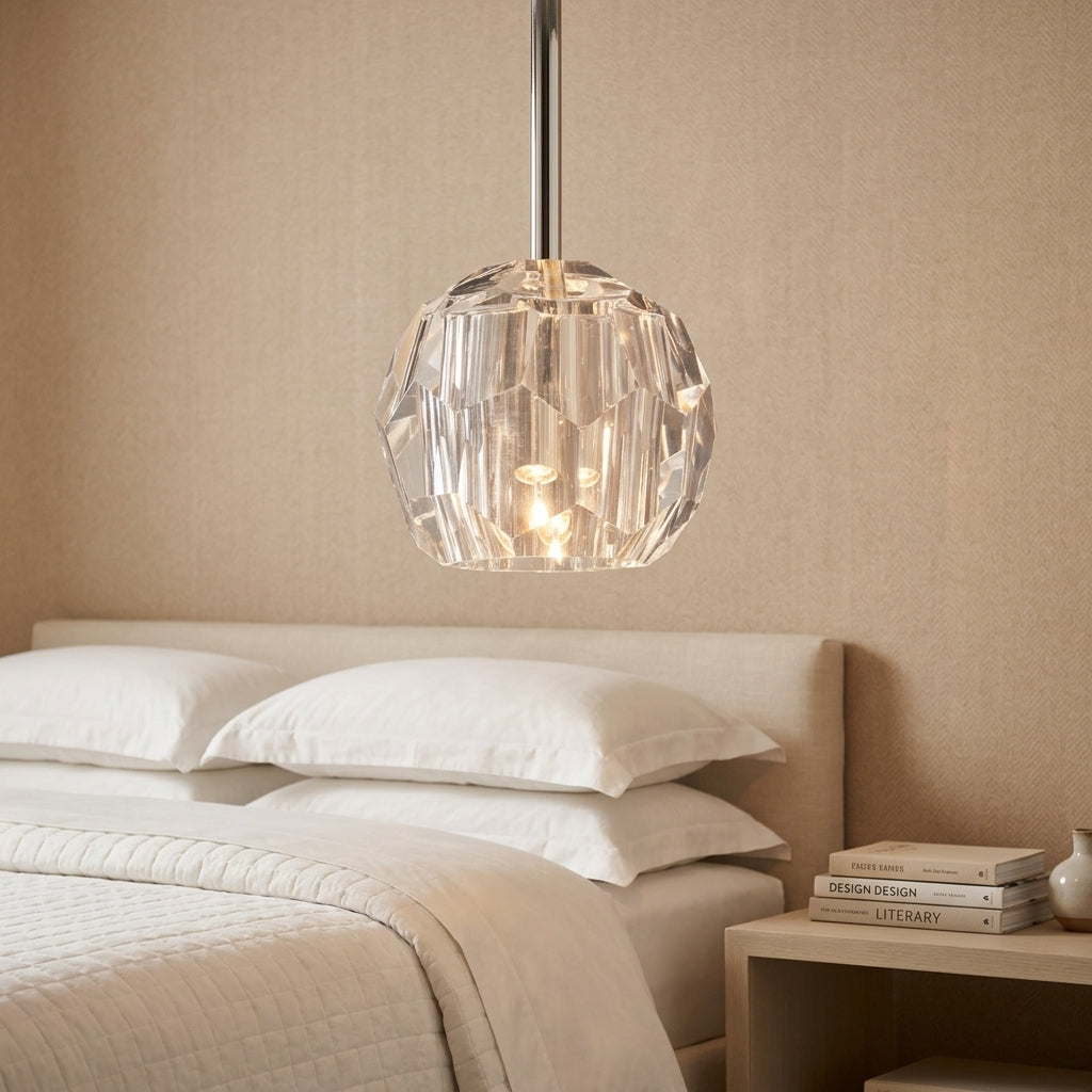 Cristal Clear Glass Rod Pendant
