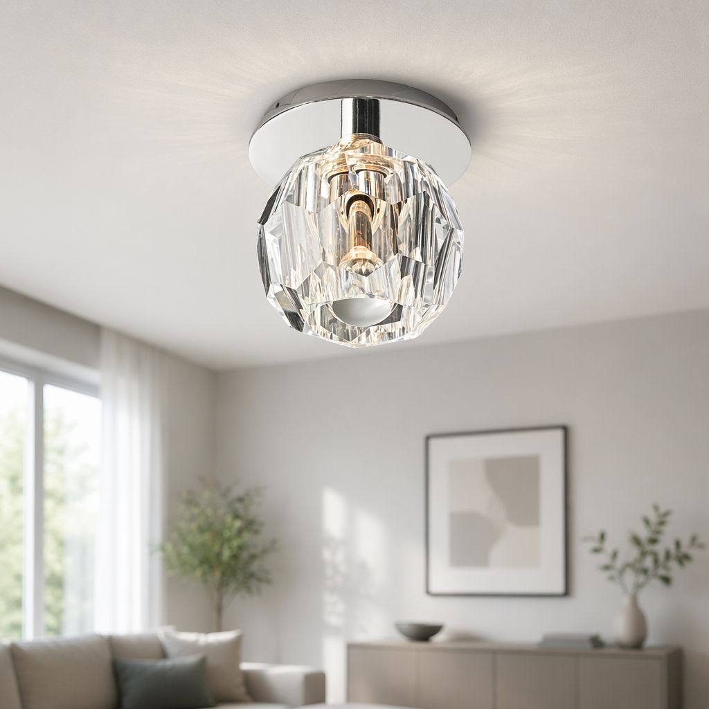 Clear Glass Petite Flushmount