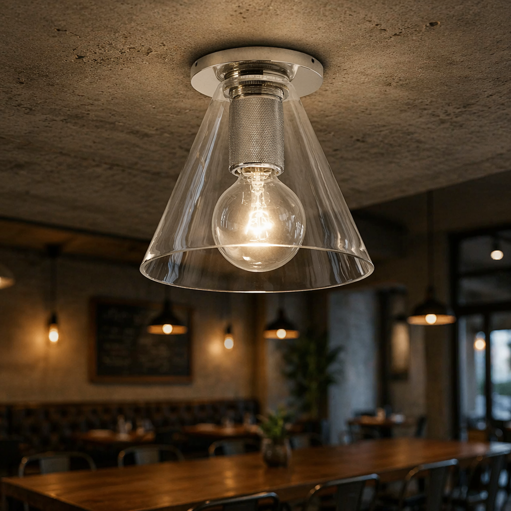 Funnel Shade Flushmount