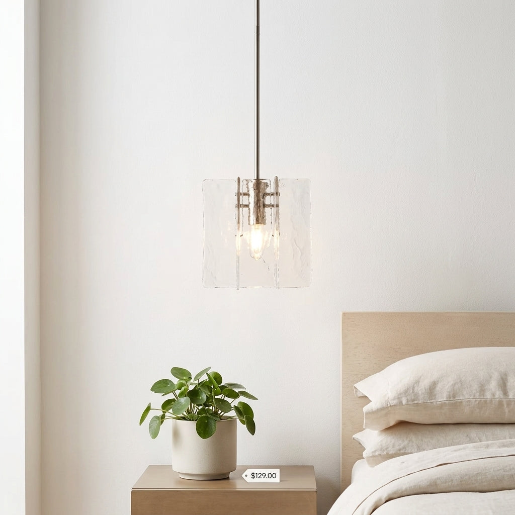 Lattice Clear Glass Pendant
